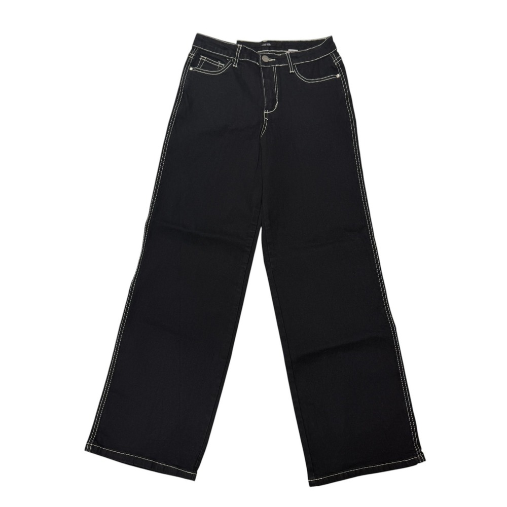 Joe's Jeans The Mia Wide Leg Black Contrast Stitch Pants Womens 14 NEW NWT‎